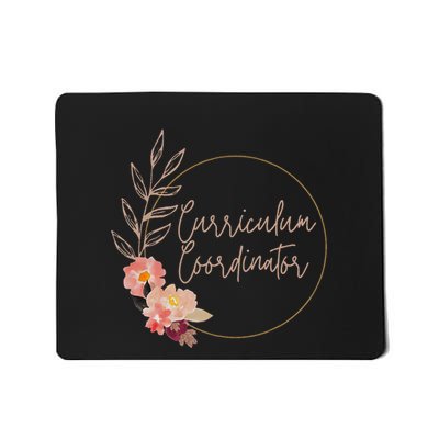 Retro Floral Curriculum Coordinator Instructional Assistant Mousepad