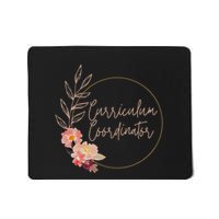 Retro Floral Curriculum Coordinator Instructional Assistant Mousepad