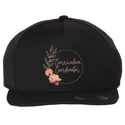 Retro Floral Curriculum Coordinator Instructional Assistant Wool Snapback Cap