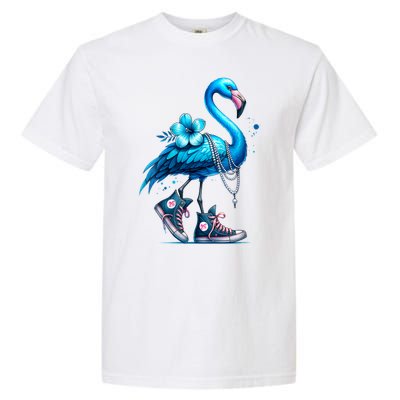 Retro Flamingo Chucks And Pearls Comma La Kamala Harris 2024 Garment-Dyed Heavyweight T-Shirt