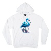 Retro Flamingo Chucks And Pearls Comma La Kamala Harris 2024 Hoodie