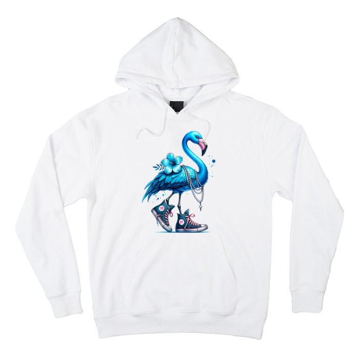 Retro Flamingo Chucks And Pearls Comma La Kamala Harris 2024 Hoodie