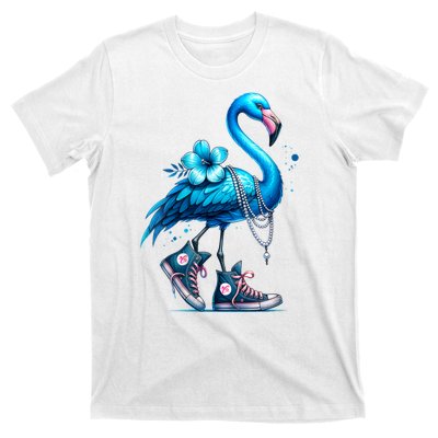 Retro Flamingo Chucks And Pearls Comma La Kamala Harris 2024 T-Shirt