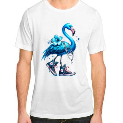 Retro Flamingo Chucks And Pearls Comma La Kamala Harris 2024 Adult ChromaSoft Performance T-Shirt