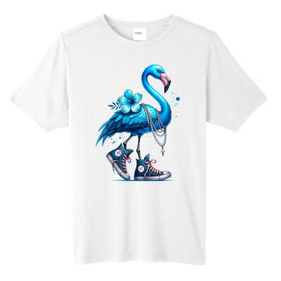 Retro Flamingo Chucks And Pearls Comma La Kamala Harris 2024 Tall Fusion ChromaSoft Performance T-Shirt