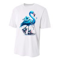 Retro Flamingo Chucks And Pearls Comma La Kamala Harris 2024 Performance Sprint T-Shirt