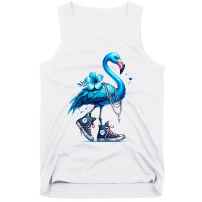 Retro Flamingo Chucks And Pearls Comma La Kamala Harris 2024 Tank Top