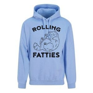 Rolling Fatties Ca Funny Cat Unisex Surf Hoodie