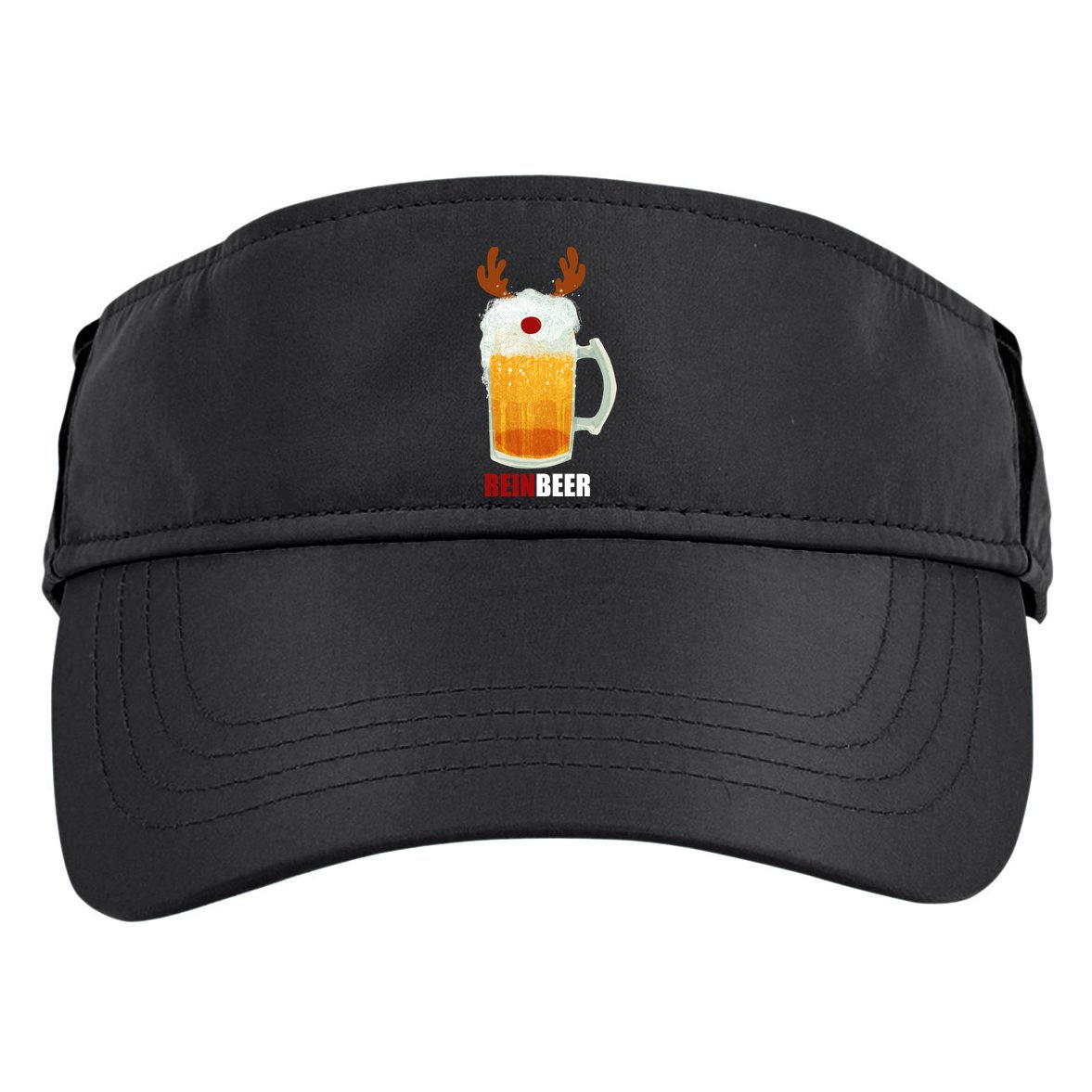 Reinbeer Funny Christmas Holiday Beer Lover Adult Drive Performance Visor