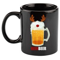 Reinbeer Funny Christmas Holiday Beer Lover 11oz C Handle Ceramic Mug