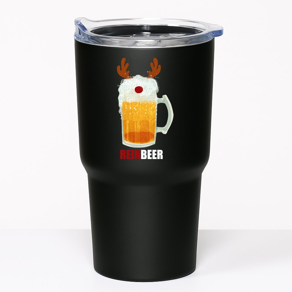 Reinbeer Funny Christmas Holiday Beer Lover Tumbler