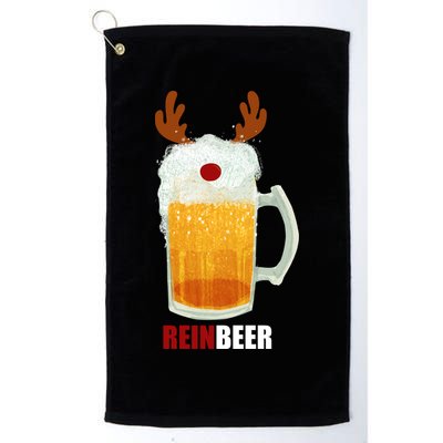 Reinbeer Funny Christmas Holiday Beer Lover Golf Towel