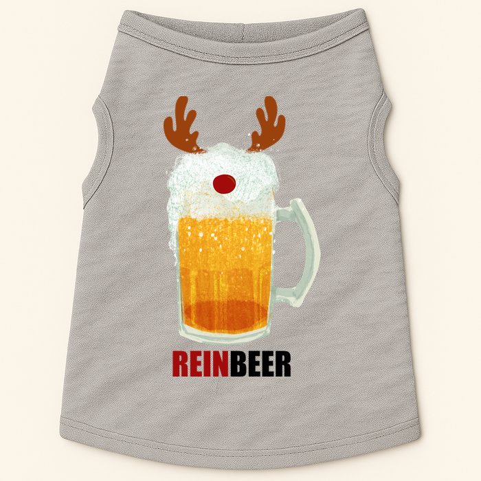 Reinbeer Funny Christmas Holiday Beer Lover Doggie Tank