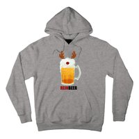 Reinbeer Funny Christmas Holiday Beer Lover Hoodie