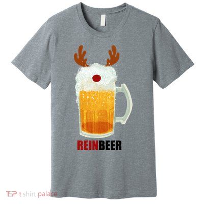 Reinbeer Funny Christmas Holiday Beer Lover Premium T-Shirt