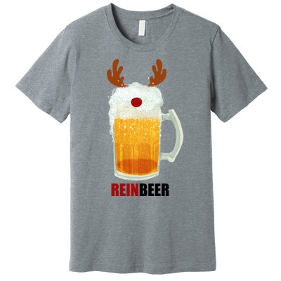 Reinbeer Funny Christmas Holiday Beer Lover Premium T-Shirt