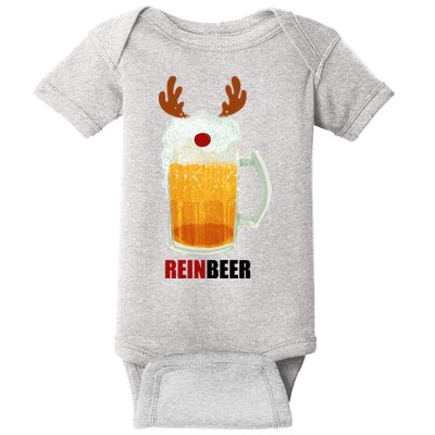 Reinbeer Funny Christmas Holiday Beer Lover Baby Bodysuit