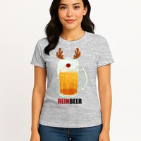 Reinbeer Funny Christmas Holiday Beer Lover Womens T-Shirt