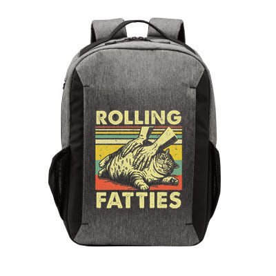 Rolling Fatties Cat Funny Fat Kitten Vector Backpack