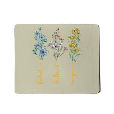 Retro Foxtrots Deltas Tangos Flower Mousepad