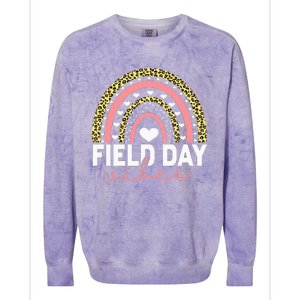 Rainbow Field Day Vibes Last Day of School Field Day Teacher Colorblast Crewneck Sweatshirt