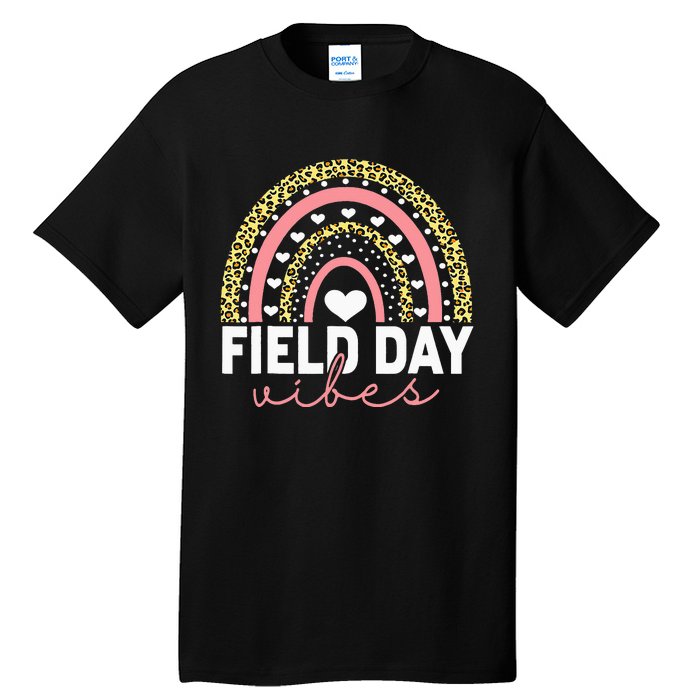 Rainbow Field Day Vibes Last Day of School Field Day Teacher Tall T-Shirt