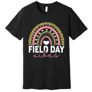 Rainbow Field Day Vibes Last Day of School Field Day Teacher Premium T-Shirt