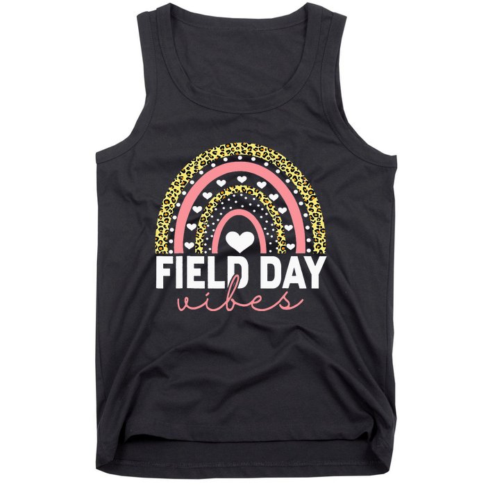 Rainbow Field Day Vibes Last Day of School Field Day Teacher Tank Top