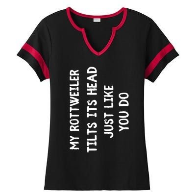 Rottweiler Funny Dog Lover Gift Cute Women Men Kids Ladies Halftime Notch Neck Tee