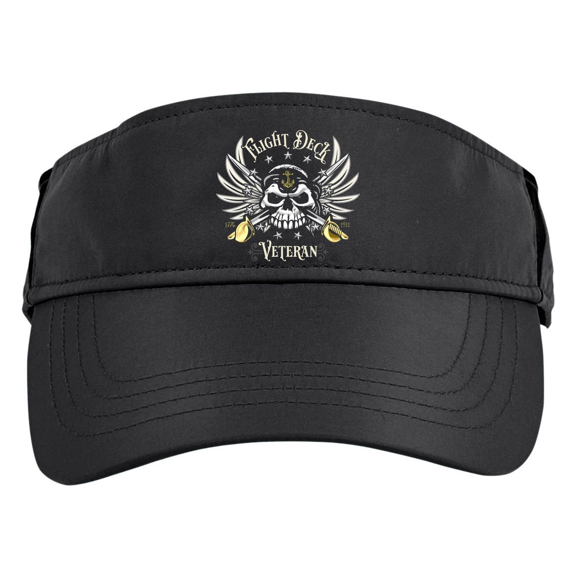 Retro Flight Deck Veteran Skull Naval Aviation Adult Drive Performance Visor