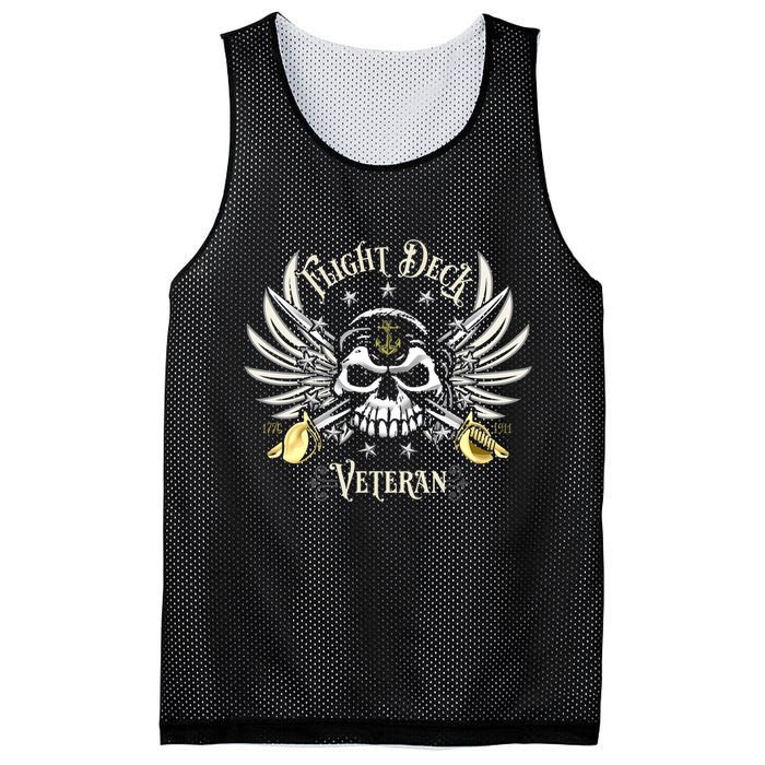 Retro Flight Deck Veteran Skull Naval Aviation Mesh Reversible Basketball Jersey Tank