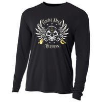 Retro Flight Deck Veteran Skull Naval Aviation Cooling Performance Long Sleeve Crew