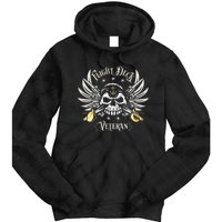 Retro Flight Deck Veteran Skull Naval Aviation Tie Dye Hoodie