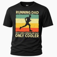 Running For Dad Marathon Runner Coach Marathoner Cooling Performance Crew T-Shirt