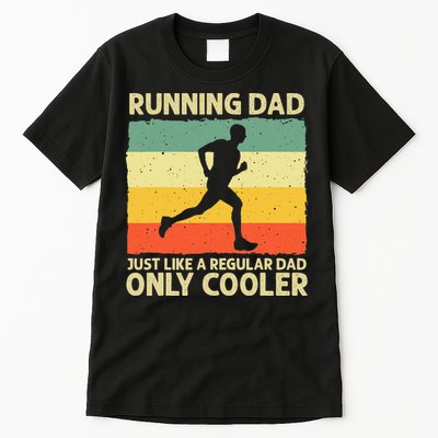 Running For Dad Marathon Runner Coach Marathoner Tall T-Shirt