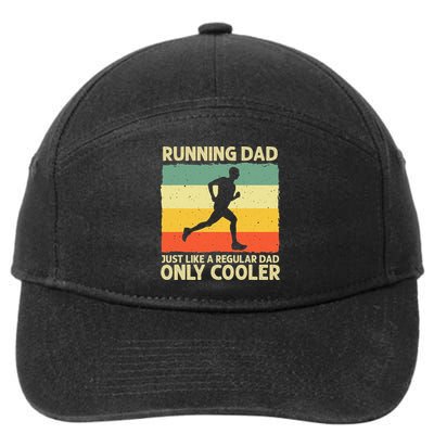 Running For Dad Marathon Runner Coach Marathoner 7-Panel Snapback Hat