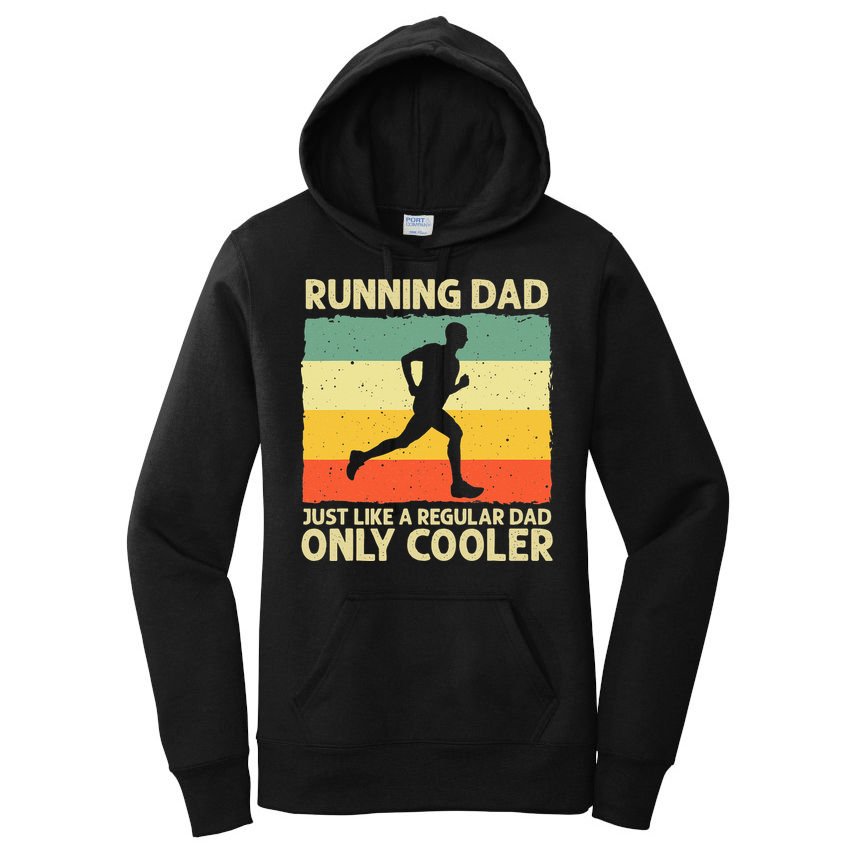 Running For Dad Marathon Runner Coach Marathoner Women's Pullover Hoodie