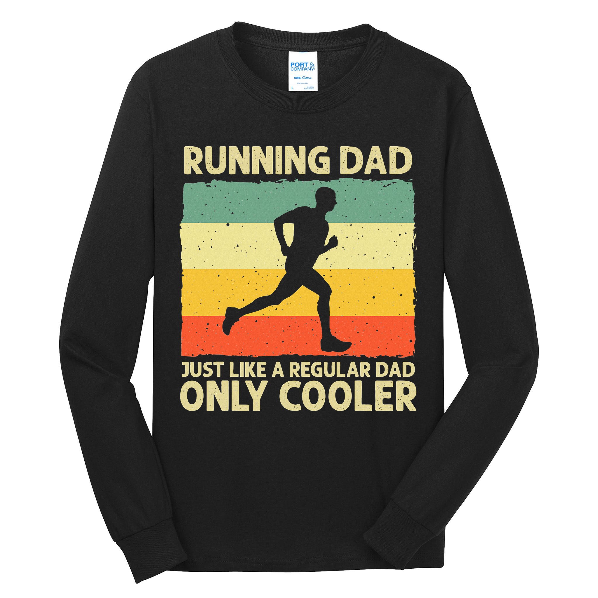 Running For Dad Marathon Runner Coach Marathoner Tall Long Sleeve T-Shirt