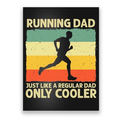 Running For Dad Marathon Runner Coach Marathoner Poster