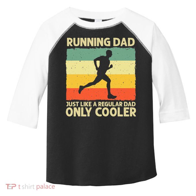 Running For Dad Marathon Runner Coach Marathoner Toddler Fine Jersey T-Shirt