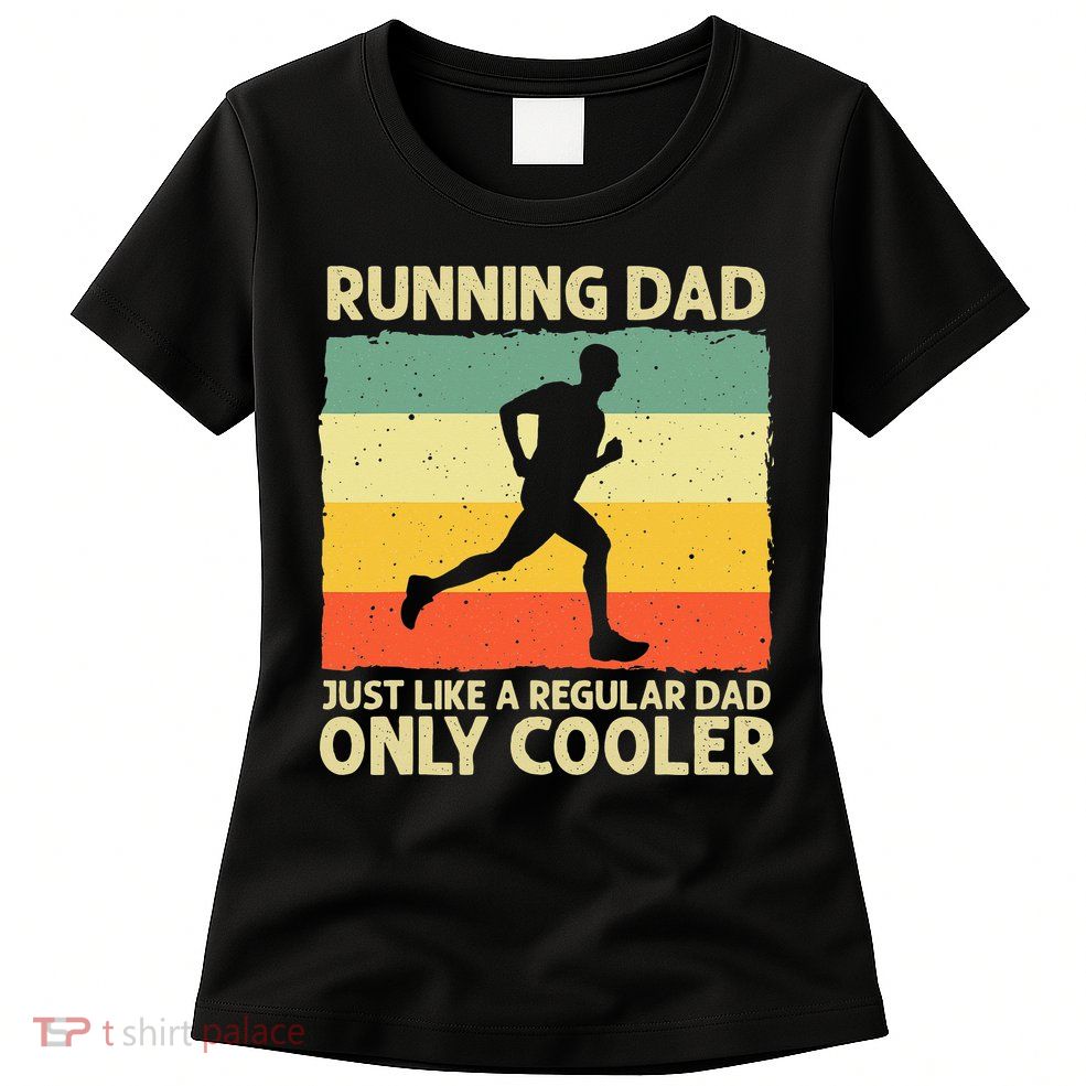 Running For Dad Marathon Runner Coach Marathoner Womens T-Shirt