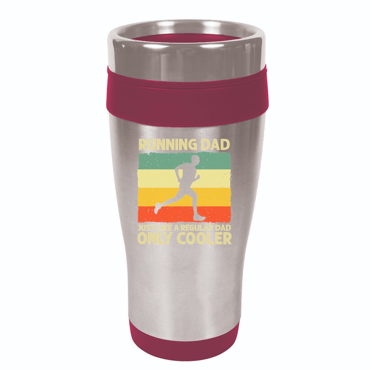 Running For Dad Marathon Runner Coach Marathoner 16oz Travel Tumbler
