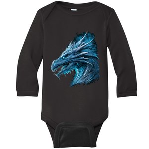 Retro Fantasy Dragon Baby Long Sleeve Bodysuit