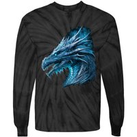 Retro Fantasy Dragon Tie-Dye Long Sleeve Shirt