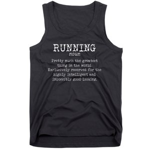 Running Funny Definition Funny 5k Marathon Runner Tank Top