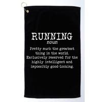 Running Funny Definition Funny 5k Marathon Runner Golf Towel