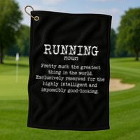 Running Funny Definition Funny 5k Marathon Runner Golf Towel