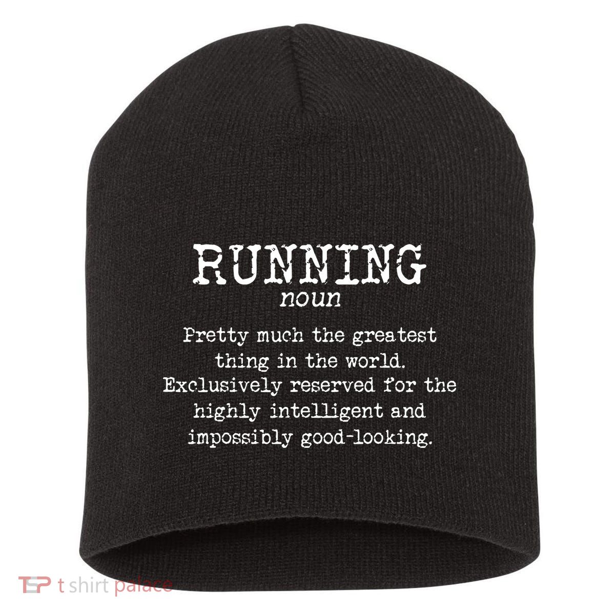 Running Funny Definition Funny 5k Marathon Runner Short Acrylic Beanie