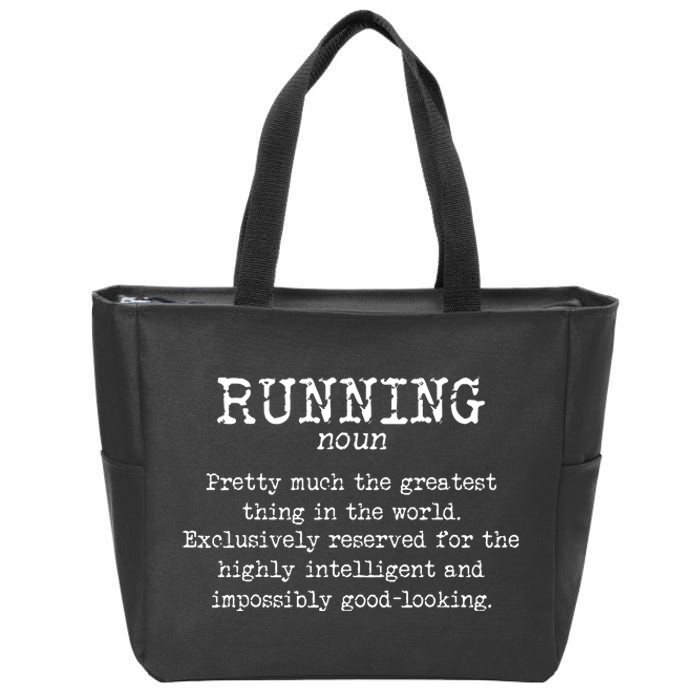 Running Funny Definition Funny 5k Marathon Runner Zip Tote Bag