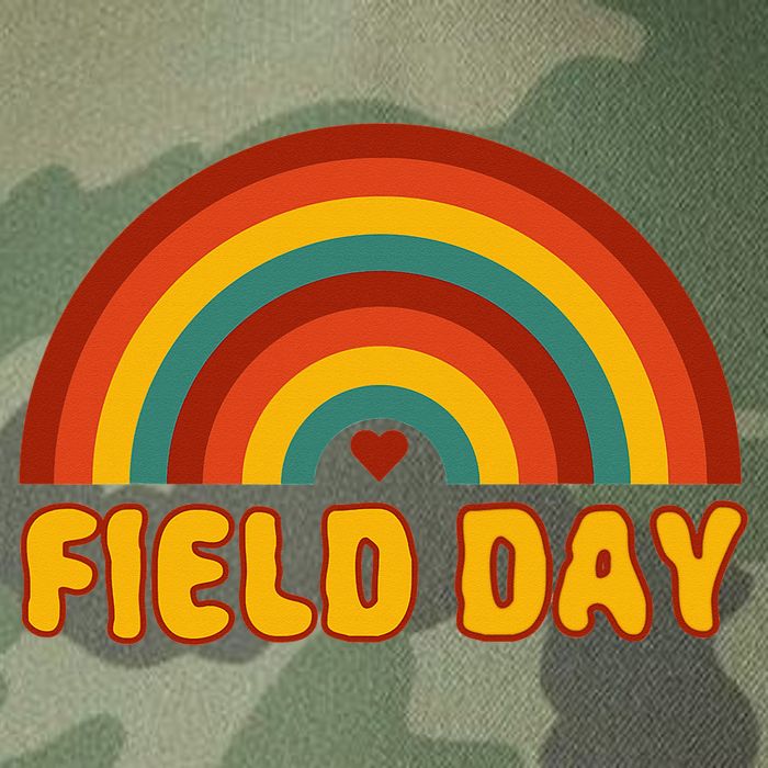 Retro field day yellow rainbow field day teachers Legacy Tie Dye Trucker Hat